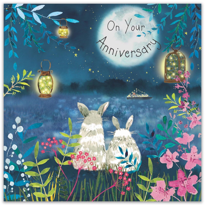 Twizler Happy Anniversary Card with Rabbits â€“ Anniversary Card for Her â€“ Anniversary Card for Him â€“ Anniversary Card for Couple â€“ Anniversary Card Wife â€“ Anniversary Card Husband - Image 2